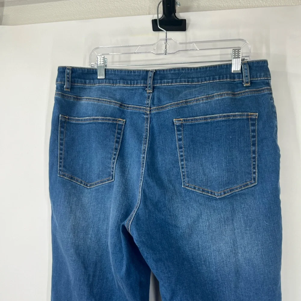 Garnet Hill Mid-Rise Straight Leg Jeans - Picture 6 of 8